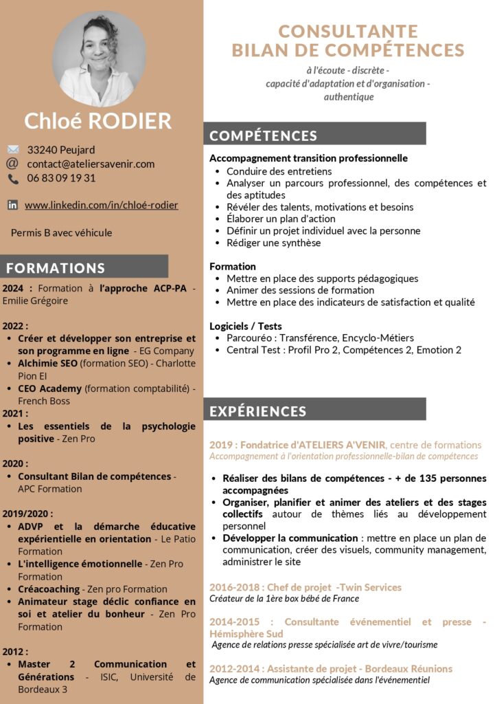 CV Chloé rodier